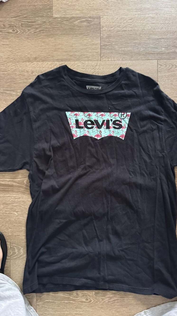 Levi's Flamingo Graphic T-Shirt Size L Black
